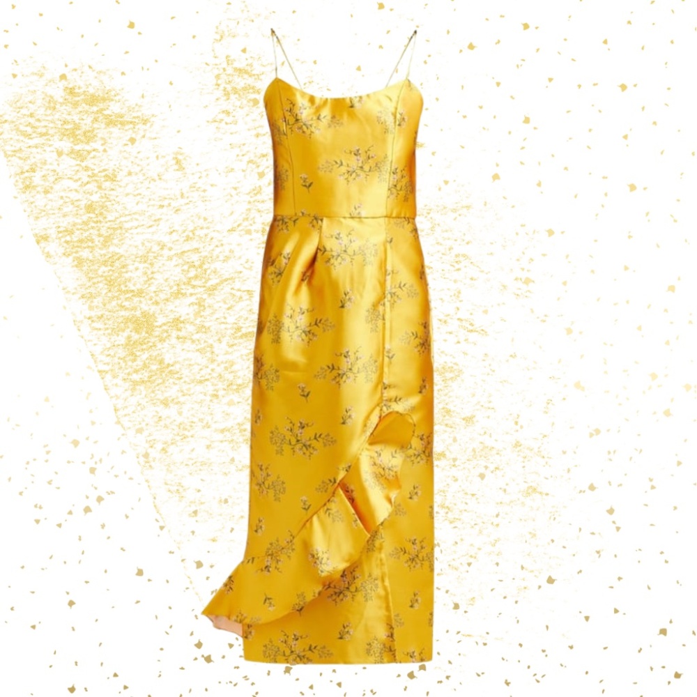 Johanna Ortiz - NWT 'Escape With Me' Yellow Satin Dress